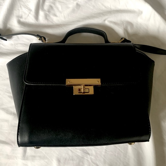 Black Satchel Crossbody purse - Picture 2 of 3